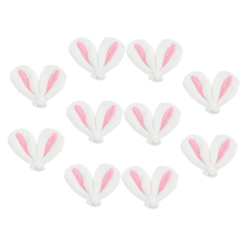 Alipis 10St Haarschmuck Mini-Hasen-Dekoration Hasenkostüm Meerschweinchen hair accessories bastelmaterial Hasenohr zum Selbermachen Haarspangen selber machen Stoff Rosa von Alipis