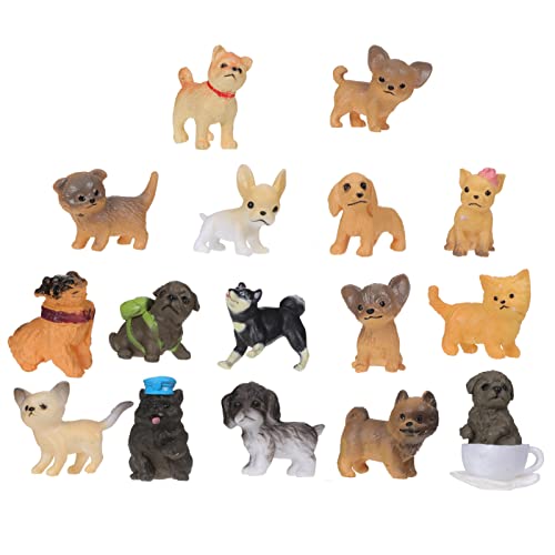 Alipis 16 Teiliges Set Cartoon Hund Figuren Niedliche Hundemodelle Zur Wohnungsdekoration Zufällige Designs Ideale Figurinen Für Puppen Und Szenen von Alipis