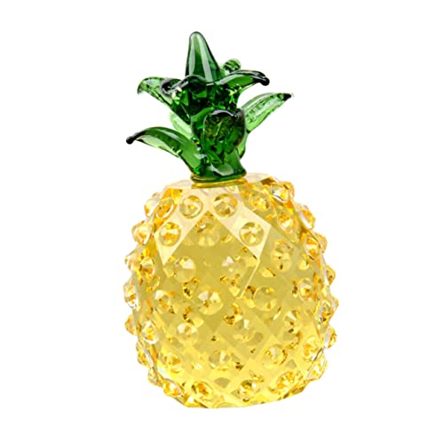 Alipis 1Stk Kristall-Ananas Ananas-Piñata Ananas-Briefpapier Kokosnuss Obstkorb Tür golden Kristallananas Tischdekoration Ananas Gelbe Ananas Dekoration Desktop - Ananas Figur Zitrin von Alipis