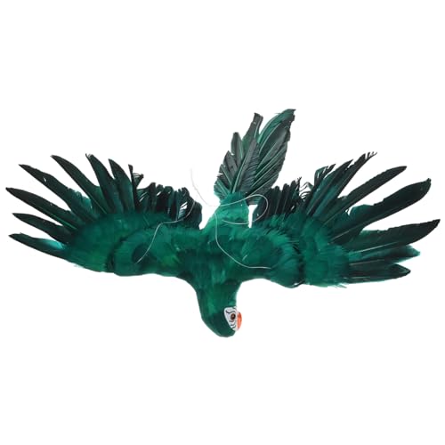 Alipis 1Stk künstlicher Vogel großer gefiederter Papagei Figuren für draußen Mini-Vogelspielzeug gartendekoration Garden Decor Papagei Dekoration Papageiendekoration im Freien Feder Green von Alipis