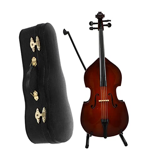 Alipis 1stk Cello-Modell Mini- Für Musikinstrumente Instrumenten-Desktop- Miniatur-bassmodell Miniatur-musikinstrumente Verzierung des Instrumentenmodells Linde Brown von Alipis