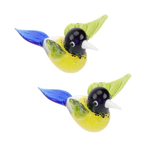 Alipis 2 STK Buntglas-kolibri Glockenspiel Kolibri-Ornamente Hängen Hängende Kolibri-verzierung Vogel Wand Wandbehänge Vogel- Kolibri- Vogelhaus Kolibri-lichtfänger von Alipis