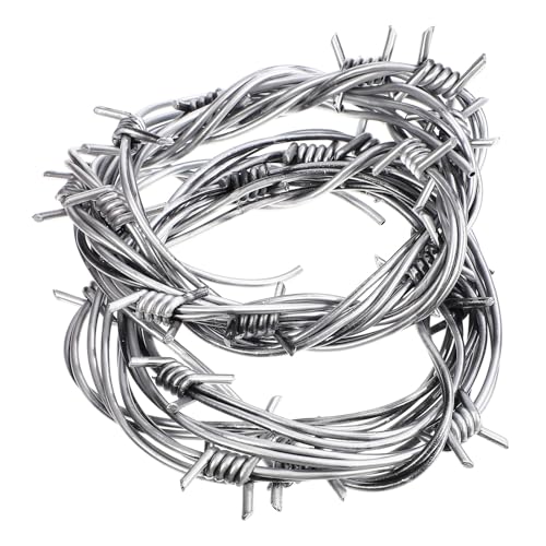 Alipis 2 Stück Gefälschter Stacheldraht, 2 Meter Silbernes PVC, Halloween-Party-Dekoration, Spukhaus-Requisite, DIY-gruselige Heim- Und Tischdekoration, Kinderfreundliches Spielzeug Alipis 2 Stück Gefälschter Stacheldraht, 2 Meter Silbernes PVC, Halloween-Party-Dekoration, Spukhaus-Requisite, DIY-gruselige Heim- Und Tischdekoration, Kinderfreundliches Spielzeug von Alipis