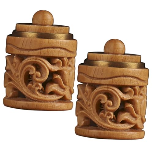 Alipis 2 Stück Holz Duftanhänger mit Schnitzerei Drehbar zum Befüllen mit Aroma Perlen DIY Holzanhänger für Auto Schlüssel Taschen und Wohnkultur Tragbar und Vintage Gestaltet Alipis 2 Stück Holz Duftanhänger mit Schnitzerei Drehbar zum Befüllen mit Aroma Perlen DIY Holzanhänger für Auto Schlüssel Taschen und Wohnkultur Tragbar und Vintage Gestaltet von Alipis