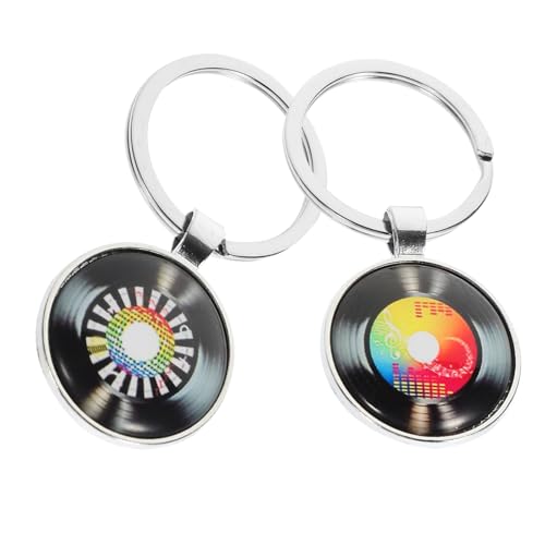 Alipis 2 Stück Teiliges Vinyl schallplatten Schlüsselanhänger aus Langlebiger Stylischer Rucksackanhänger Musik themen Geschenk für Vinyl liebhaber Alipis 2 Stück Teiliges Vinyl schallplatten Schlüsselanhänger aus Langlebiger Stylischer Rucksackanhänger Musik themen Geschenk für Vinyl liebhaber von Alipis