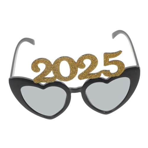 Alipis 2025 Digitale Liebesbrille Pixel Dekoration Maskenbrille neue Jahre Gläser Neuheit Neue Jahr Brille Dekorative Brille Brillen-Requisiten Kostümzubehör für das neue Jahr Stk Golden von Alipis