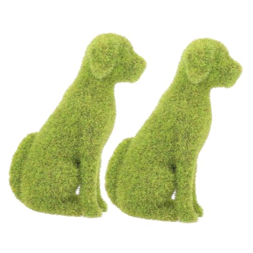 Alipis 2St Simulierter Rasenwelpe erweiterbarer Zaun Gazon Kunstrasen im Freien Katzengras Zwerge Tiere Figuren Home Decor Wiese Garten Tier Beflocktes Tierornament Beflockung Green von Alipis