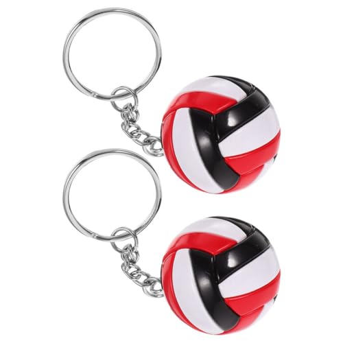 Alipis 2st Schlüsselanhänger Autoanhänger Reize Charme Schlüsselbund Fußball Sportspielpreis Volleyball- Exquisiter Taschenanhänger Gefälligkeiten Basketball Kette Kunstleder von Alipis