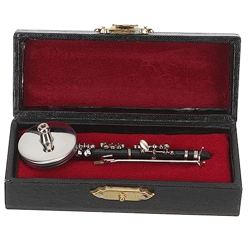 Alipis 3 Sätze Klarinettenmodell Mini-zubehör Miniatur-puppenhaus Miniatur-blasinstrument Mini Simulierte Klarinette Miniatur-hausdekor Mini-Klarinette Mini-altsaxophon Tischzubehör Black von Alipis