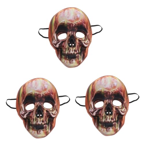 Alipis 3 Stück Halloween Schädelmaske Halloween Maske Gruselige Partymaske Skelettmaske Halloween Maskerade Maske Kostümparty Schädelmaske Gruselige Halloween Masken von Alipis