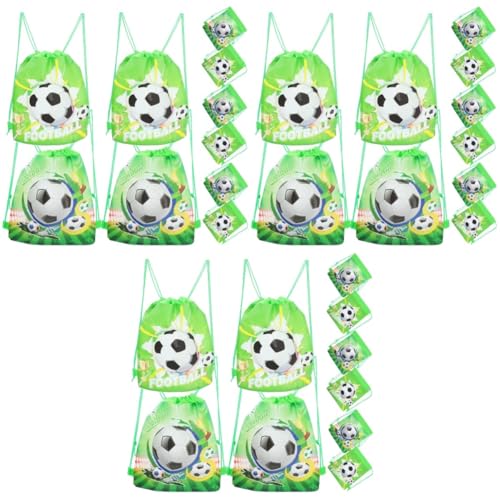 Alipis 36 Stück Fußballparty Kordelzugbeutel Partygeschenkbeutel Kordelzugbeutel Fußballparty Fußballpartybeutel Wiederverwendbarer Rucksack Mit Kordelzug Fußballparty Goodie Bag von Alipis