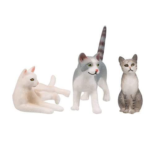 Alipis 3er Set Miniatur Katzen Figuren Lebensechte Katzen Dekoration Für Und Ideal Für Garten Geburtstag Tortenfiguren Und Sammlungen von Alipis