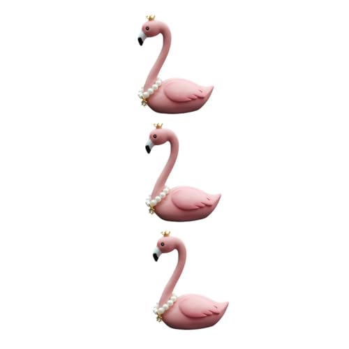 Alipis 3st Kreative Autoverzierung Tierische Flamingo-vögel-Statue Vogel- Mini-Flamingo-Figur Mini-fee-Flamingo-Figur Heimdekorationen Flamingos Für Den Garten Vogel-Statue Rosa von Alipis