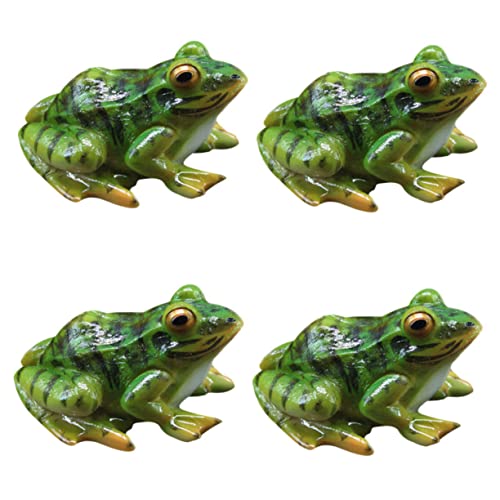 Alipis 4 Teiliges Mikro Landschafts Simulations Frosch Ornament Stofftier Gefälschter Frosch Pool Figur Mechanische Frosch Aufkleber Frosch Stift Frosch Für Draußen von Alipis