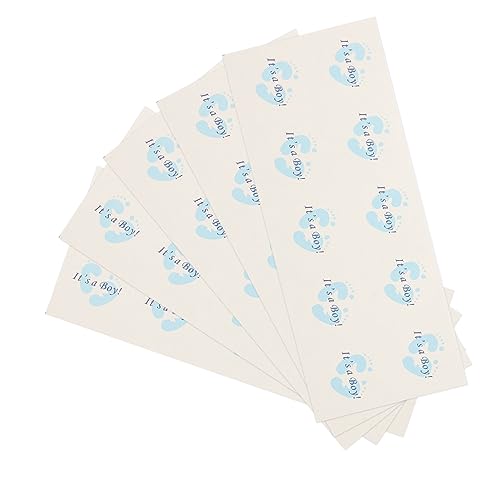 Alipis 50-Blatt-Box abdichtende Aufkleber Warnweste personalisiert scheckheft geschenktueten Grußkarten geschenkverpackungen Stickers Babyparty-Aufkleber Geschenkaufkleber Papier Sky-Blue von Alipis