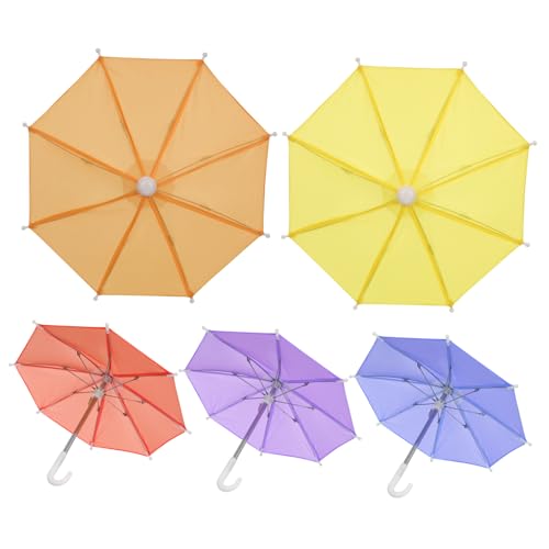 Alipis 5er Set Mini Regenschirm Bunte Miniature Regenschirme Für DIY Malen Hängende Dekoration Geschenkideen Farbe Zufällig von Alipis