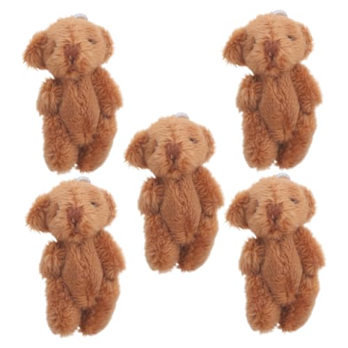 Alipis 5 Stücke Bär Puppen Stofftier Plüsch Mini Bears Vielseitig Für Puppenhaus Und Dekorative Sammlung von Alipis