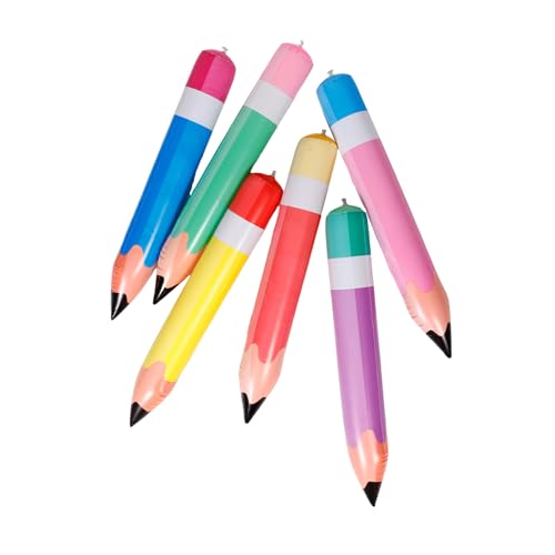 Alipis Aufblasbare Riesenstifte Giant Pencil Inflatables Für Dekorationen Zur Rückkehr Zur Schule Bunte PVC Aufblasbare Bleistifte Pink Und von Alipis