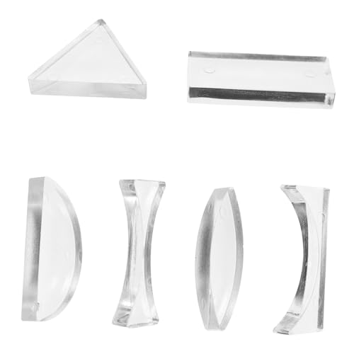 Alipis 6 Stück Teiliges Optisches Linsen Acryl mit Konvexen Konkaven Dreieckigen Halbkreisförmigen und Rechteckigen Formen für Physikalische Experimente Lichtreflexion und Brechungslehre Alipis 6 Stück Teiliges Optisches Linsen Acryl mit Konvexen Konkaven Dreieckigen Halbkreisförmigen und Rechteckigen Formen für Physikalische Experimente Lichtreflexion und Brechungslehre von Alipis