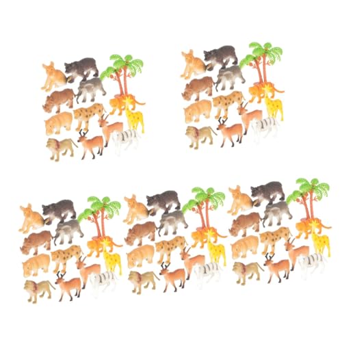 Alipis 60 Stk Tiermodell Lernspielzeug für Kinder afrikanische dschungeltiere spielset Spielzeug für Kleinkinder Modelle Miniaturtiere Waldtierspielzeug Statue Tieranzug von Alipis