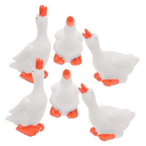 Alipis 6St große weiße Gans Ornament kleine Gänsefigur Miniaturgänse Mini-Enten Animal Figures Schrankdekoration rasenkante kleine Gänsestatuen aus Harz gansförmiges Alipis 6St große weiße Gans Ornament kleine Gänsefigur Miniaturgänse Mini-Enten Animal Figures Schrankdekoration rasenkante kleine Gänsestatuen aus Harz gansförmiges von Alipis
