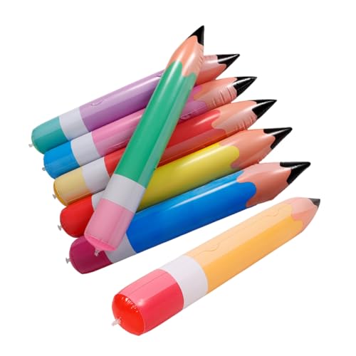 Alipis 7St aufblasbarer Bleistift Klassenzimmerdekoration Schulluftballons Zurück zur Schule Requisiten Bleistift aufblasbar Großes Bleistiftspielzeug Bleistiftdekore PVC von Alipis