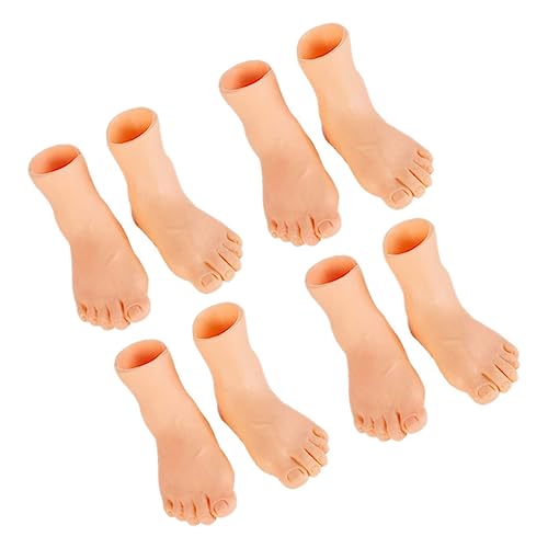 Alipis 8St gefälschter Fuß Mini Bade Fingerpuppe kleine Füße winzige Fingerhände Kinder Puppen kinderpuppe entzückende Fingerpuppen Fingerpuppenspielzeug für Kinder Plastik Light Brown von Alipis