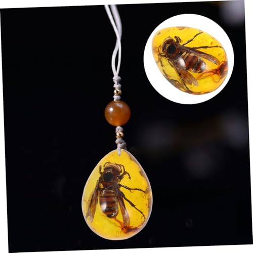 Alipis Bernstein Anhänger Bienen Design Leicht und Klein Vielseitig Schmuckstück Damen Kette Anhänger Bernstein Amulett für Frauen Schmuck Zubehör Alipis Bernstein Anhänger Bienen Design Leicht und Klein Vielseitig Schmuckstück Damen Kette Anhänger Bernstein Amulett für Frauen Schmuck Zubehör von Alipis