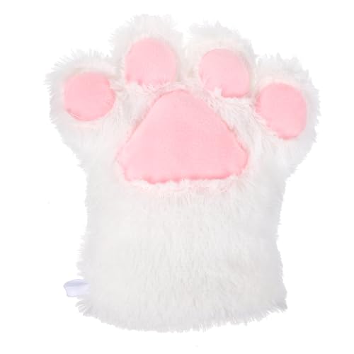 Alipis Cat's Claw-Handschuhe Cosplay-handschuh Für Kinder Handschuhe Mit Fuchspfoten Warme Winterhandschuhe Pelzige Pfoten 3D Vollständige Abdeckung Weiß Blinddarm Hochwertiger Pv-samt von Alipis