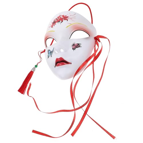 Alipis Cosplay-Maske Im Chinesischen Stil Traditionelle Hanfu-Masken Japanische Kabuki-Kitsune-Masken Kostüm-Requisite Für Halloween-Partyball von Alipis