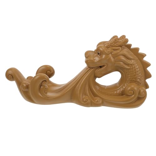 Alipis Drachenschnitzornamente Figur Spielzeug Drachenstatue Tierdekor Für Den Schreibtisch Tierstatuen- Drachenhandwerksdekor Chinesisches Drachendekor Khaki Ton von Alipis