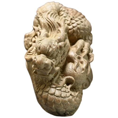 Alipis Drachenverzierung Wohnkultur Bürodekoration Holzdekor Drachenmodellierungsstatue Ornament bastelsachen Bastelfigur aus Holz Home-Desktop-Dekor Miniatur geschnitzter Drache Innere von Alipis