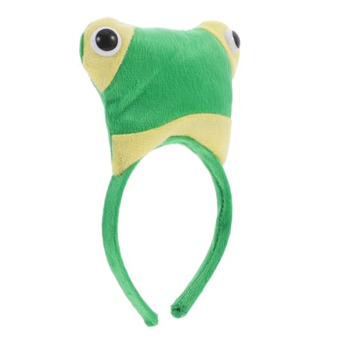 Alipis Frosch-Stirnband Stirnbänder Stirnband mit Froschohren Froschkostüm für Erwachsene frosch haarband frosch haarreif Partyzubehör Halloween-Kostüm-Kopfschmuck kurzer Plüsch Green von Alipis