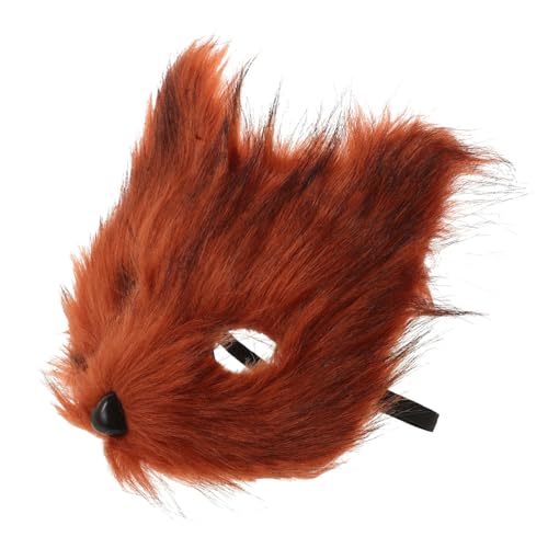 Alipis Fuchs Maske Maskierte Maske Venetianische Maske Verkleidungsmaske halloween maske Halloweenmaske Tiergesichtsmaske zarte Partymaske Maskerademaske für Partys Plastik Brown von Alipis