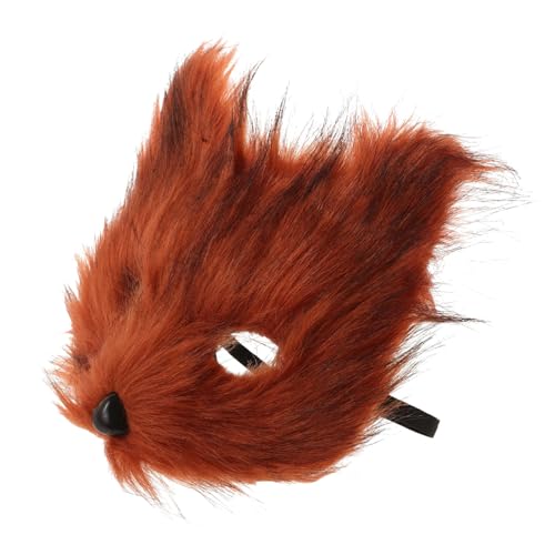 Alipis Fuchs Maske Zarte Partymaske Tier-cosplay-maske Fuchs-cosplay-maske Tiermasken Für Erwachsene Einzigartige Maske Maskerade Fuchsmaske Halloween-cartoon-maske Plastik Brown von Alipis