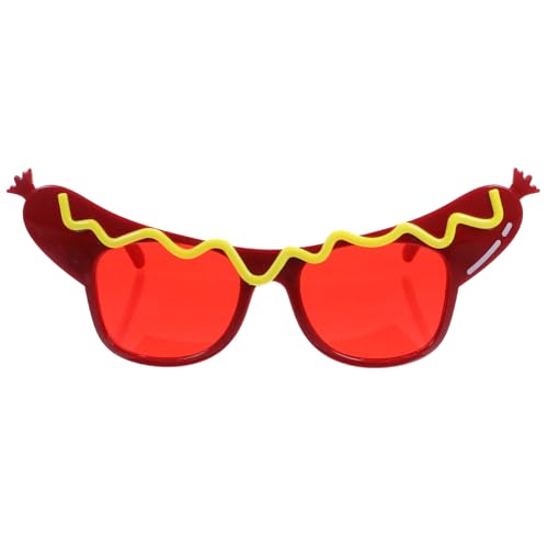 Alipis Gläser Lustige Brille Spaßbrille faschingsbrille lustige party gadgets Verkleidungsbrillen kreative Brillen Cocktail Füllstoffe Strandparty-Brille Praktische Partybrille Abs rot von Alipis