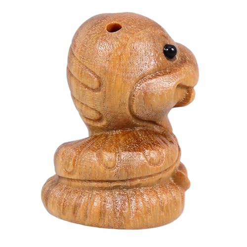 Alipis Handyketten Anhänger Zubehör Für Sternzeichen Tierfigur Holz Schlangenstatue Tier Sammelfigur Schlüsselanhänger Charms Jahr Der Schlange Figuren Khaki von Alipis