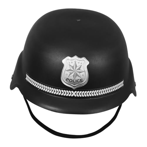 Alipis Kinderhelm Helm Clownhut Polizeiweste Polizeihut Kinderhalloween-kostüme Mädchen Lustiger Hut Karneval Party Kopfbedeckung Polizeimützen Bühnenleistungskappen Partykostüme Black Halloween Hat von Alipis