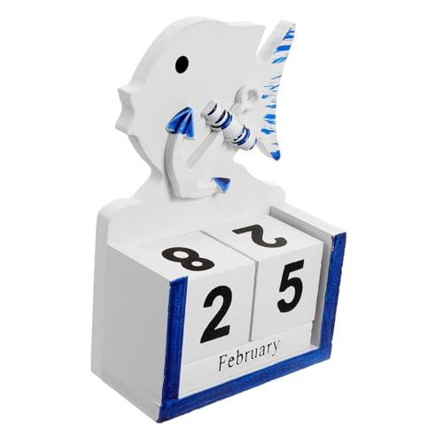 Alipis Holzkalender Tisch Tageskalender Büro Desktop Kalender Dekorative Kalenderblöcke Schreibtischblöcke Kalender Heimkalender Blöcke Datum Weihnachten Countdown Kalender von Alipis