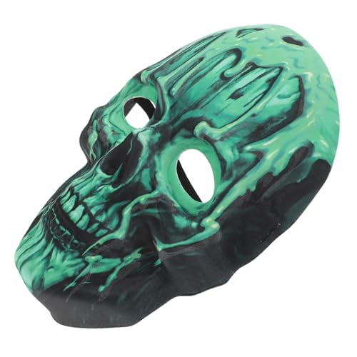 Alipis Im Dunkeln Leuchtende Totenkopfmaske Gothic-Maske Leuchtende Maske Skelett-Gesichtsmaske Masken Für Halloween Für Erwachsene Skelettmaske Für Männer Punk-Maske Glow-Maske Green Eva von Alipis