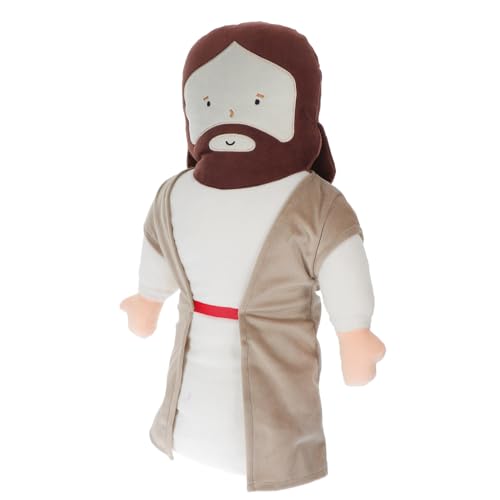 Alipis Jesus-Kissen Wurfkissen Cartoon-Jesus-Stoffpuppe Umarmungskissen 20 Zoll Jesus-Plüschtierfigur Religiöse Partygeschenke von Alipis