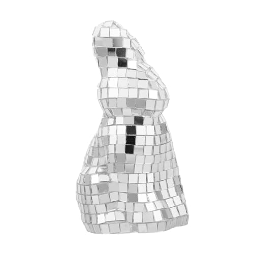 Alipis Ostern Desktop Decor Disco Party Handwerk Mosaik Reflektieren Bunny Skulptur Dekoration von Alipis