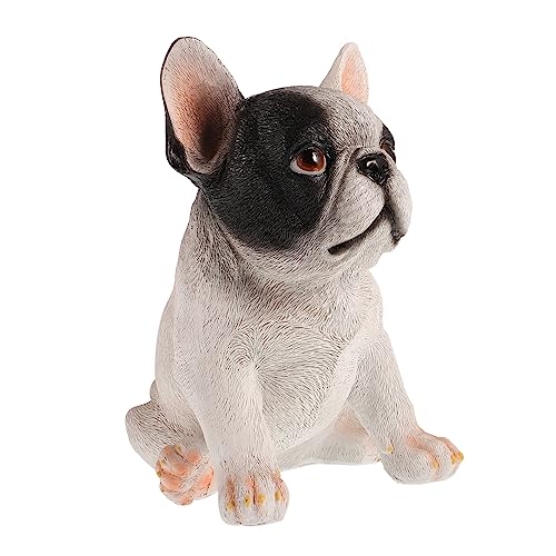 Alipis Kleine Bulldoggenverzierung Bulldoggen-gartenstatue Bulldogge Handwerk Bulldogge-Statue Gartenstatuen-dekor Tischplatte Moderner Hund Gartendekoration Desktop-bulldoggenstatue Harz von Alipis