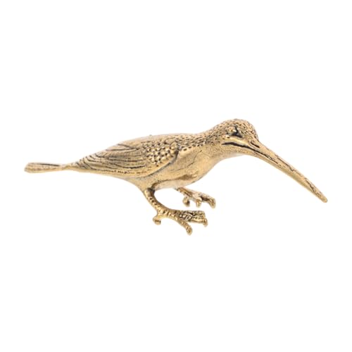 Alipis Kolibri-Ornament Vogelmodell Anzeigen Gefälschte Vogelskulptur Miniatur-vogelstatue Dekorativer Messingvogel Kolibri-statuen Heimdekoration Vogelfigur Aus Messing Kupfer Coffee von Alipis