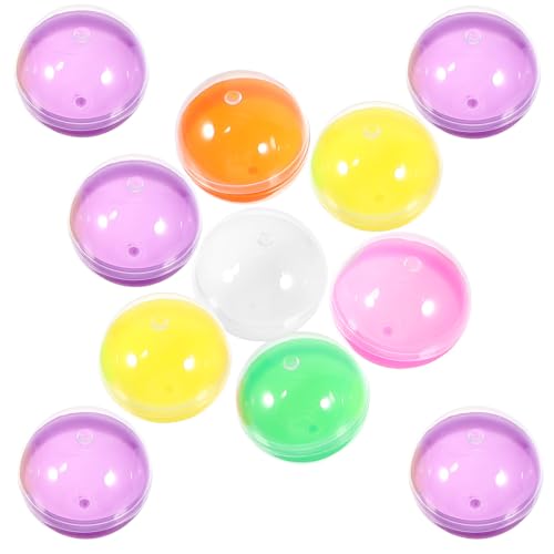 Alipis 50 Stück Gacha Eiermaschine Kapsel Eierschale DIY ausfüllbarer runder Ball Weihnachtskugel Spielzeuge aufbewahrungsdose Kunststoffbehälter Kindergeschenk Schüttgut von Alipis