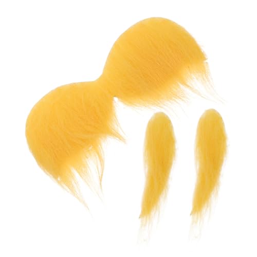 Alipis Lustiger Falscher Schnurrbart Künstlicher Schnurrbart Halloween-partyzubehör Schnurrbart-aufkleber Cosplay-bärte Gesichtsbehaarung Cosplay Requisiten Cosplay-kostüm Tuch Yellow von Alipis