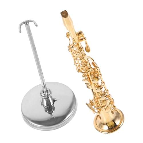 Alipis Miniatur Saxophon Modell mit Etui und Sockel Detailgetreues Dekoratives Instrument für Wohn und Arbeitszimmer Hochwertiges Saxophon Dekorationsobjekt für Musikliebhaber Alipis Miniatur Saxophon Modell mit Etui und Sockel Detailgetreues Dekoratives Instrument für Wohn und Arbeitszimmer Hochwertiges Saxophon Dekorationsobjekt für Musikliebhaber von Alipis