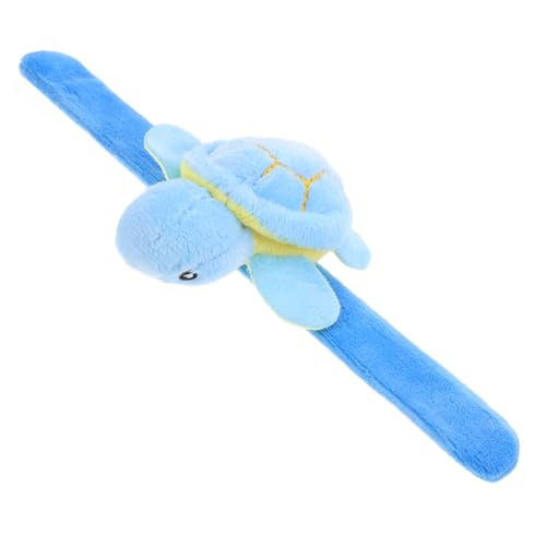 Alipis Plüschring Animal-Slap-armbänder Für Kinder Plüsch-Slap-Armband Schildkröte Stofftier Schlagarmbänder Für Kinder Schildkröten Kuscheltiere Tierarmbänder Pp Baumwolle Blue von Alipis