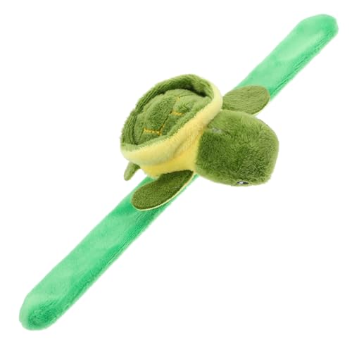 Alipis Plüschring Schildkrötenarmband Ausgestopftes Katzenspielzeug Animal-Slap-armbänder Schlagarmbänder Für Kinder Plüsch-schildkröten-armbänder Tierarmbänder Dark Green Pp Baumwolle von Alipis