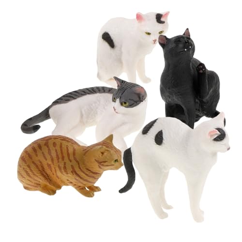 Alipis Realistische Katzen Figuren Set Miniatur Modell Katzen Für üße Kätzchen Deko Für Kuchen Interaktive Katzen Spielzeuge Für Jungen Und ädchen von Alipis